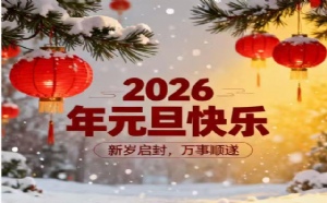 公海赌赌船技术2026年新年贺词及元旦放假通知